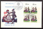 ALLEMAGNE FDC 1981 AVEC A BLOC 4 TIMBRES EUROPA CEPT DANSE RÉGIONALE TYPIQUE - 1981