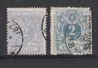 Belgie OCB  27 & 27b Pruisisch Blauw (0) - 1869-1888 Lion Couché (Liegender Löwe)