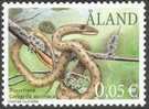 Aland BATRACHIANS & REPTILES Great Crested Newt Smooth Snake Triton Crêté Serpent Lisse  2002 ** - Ranas