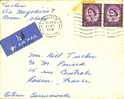 Grande Bretagne : Lot De 2 Superbes Petites Lettres De Londre Pour Rouen (France) 1958 - Marcophilie