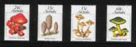 AUSTRALIA 1981 SG 823-826 MUSHROOMS FUNGI SET OF 4 NHM Pilze Champignons Funghi Hongos - Mint Stamps