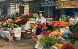 06 NICE Marché Aux Fleurs, Animée, Colorisée, Ed RM 503,  1927 - Markten, Feesten