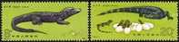 1983 CHINA T85 YANGZI CROCODILE 2V STAMP - Unused Stamps