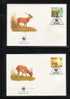 WWF 0068 1988 BOTSWANA RED LECHWE SET OF 4 FDCS - Autres & Non Classés