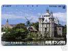 Télécarte Moulin à Vent Et Château - Japon - Carte Déjà Utilisée - 50 Unités - Ref 9452 - Landscapes