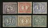 NEDERLAND 1899 Cijferzegels 50-55 Used #1083 - Oblitérés