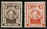 Ned 1924 Childseries 2 Values Mint Hinged  142-143 #45 - Neufs