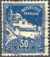 Pays :  19 (Algérie Avant 1957)   Yvert Et Tellier N°:  47 (o) Bleu Foncé - Used Stamps