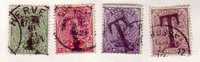 BELGIQUE Emission 1915 4 Val T De Taxe - Stamps