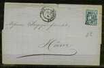 FRANCE Nº 46 Obl. S/Lettre Entiere - 1870 Bordeaux Printing