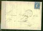 FRANCE Nº 46  Obl. S/ Lettre Entiere - 1870 Bordeaux Printing