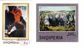 2 BLOCS EN THEMATHIQUE SUR ART ET TABLEAUX PEINTRES CELEBRES  LOT 1B ALBANIE - Impressionisme