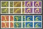 BULGARIA, OLYMPIC GAMES ROME 1960 IMPERFORATED SET IN NH ** BLOCKS OF 4! - Zomer 1960: Rome