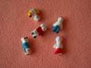 Lot De 5 Petits Clowns En Porcelaine - Très Bon état - Ref A588 - Personnages