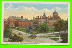 BALTIMORE, MD - JOHN HOPKINS HOSPITAL - NORTH BROADWAY -  ANIMATED - CARD TRAVEL IN 1918 - - Baltimore