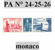 Timbre De Monaco PA N° 25-26-27 - Posta Aerea