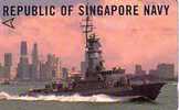SINGAPOUR NAVY MARINE NATIONALE BATEAU GUERRE 2$ SUPERBE RARE - Army