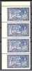 TURKEY, VARIETY 40 Kurus CYPRUS INDENPENDENCE 1960, IMPERFORATED AT LEFT VERTICAL STRIP OF 4 - Neufs