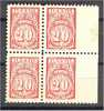 TURKEY, VARIETY, 20 K Official 1957, Block Of For Imperforated At Right - Sellos De Servicio