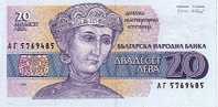 BULGARIE  20 Leva émission 1991  Pick 100   ****BILLET  NEUF**** - Bulgarije