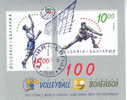 VOLLEY BALL  BLOC FEUILLET BULGARIE OBLITERE1995 LIGUE MONDIALE DE VOLLEY BALL - Volley-Ball