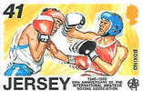 BOXE TIMBRE NEUF JERSEY 50EME ANNIVERSAIRE DE LASSOCIATION AMATEUR DE BOXE 1996 - Boksen