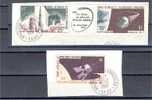 TAAF / FSAT SATELLITES 1965 ON PIECES, 3 DIFF STAMPS - Gebraucht