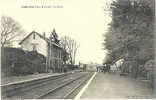 87 - HAUTE  VIENNE - AMBAZAC - GARE - TRAIN - QUAI ANIME - Ambazac