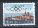 Timbre De Suisse 1984 Y&T No 1198 ** TTB Thema Organisation Olympique - Zomer 1984: Los Angeles