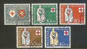 SWITZERLAND 1957 Used Stamp(s) Pro Patria 641-645 #3718 - Oblitérés