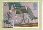 B1223 Handicap Chaise Roulante Grande Bretagne 1981 FDC Premier Jour Carte Maximum - Handicaps