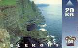 FEROES ILES FALAISES 1ERE SERIE 20 KR MAGNETIQUE UT PAS COURANT SUPERBE - Faroe Islands