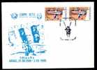 Cover 1988 With Parachutting Very Rare Postmark . - Parachutespringen