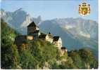 CPSM - Liechtenstein - Le Château De Vaduz - Blason - Coul - Ann 70 - - Liechtenstein