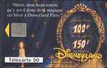 DISNEYLAND MIROIR 50U SO5 02.95 ETAT COURANT - 1995