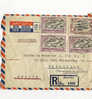 Grande-Bretagne (Colonies) DEVANT DE  LETTRE RECOMMANDEE REGISTERED AIR MAIL DU NIGERIA P/ MARSEILLE DE 1953 - Nigeria (...-1960)