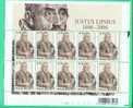 2006   JUSTUS LIPSIUS 1606-2006   10TIMBRES  SERIE N° ....  PLANCHE 1 - 2001-2010