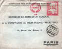 Egypte Egypt Lettre Cover EMA Rouge Port Said + Paquebot 1935 Messageries Maritimes - Storia Postale