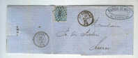 Lettre No 18 Losange Points 328 ST NICOLAS 1866 Vers LIERRE - Entete Banque De WAES JANSSENS --  3/853 - 1865-1866 Perfil Izquierdo