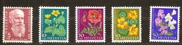 Zwitserland Suisse 1959 Yvertnr. 634-638 *** MNH Cote 5,50 Euro Flore Bloemen Fleurs - Nuevos