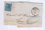 Lettre No 18 Losange Points 82 CHIMAY 1866 Vers LIERRE - Cachet Et Entete Banque MALENGREAU  --  4/161 - 1865-1866 Perfil Izquierdo