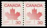 Canada (Scott No. 950 - Feuille D'érable / Maple Leaf) [**]* Luxe / ExF - Roulette / Coil  (Paire / Pair) - Rollen