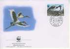 W0219 Jabiru D Afrique Ephippiorhynchus Senegalensis Zambie 1996 FDC Premier Jour WWF - Picotenazas & Aves Zancudas