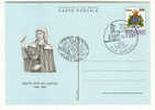 San Marino - Cartolina Postale Serie Personaggi (Santa Rita Da Cascia)  - Fdc E Perfetta - Otros & Sin Clasificación