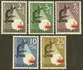 NEDERLAND 1955 OMP Zegel(s) Rode Kruis 662-666  #120 Mint Hinged - Nuevos