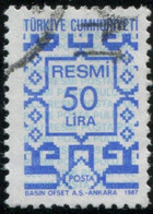 Pays : 489,1 (Turquie : République)  Yvert Et Tellier N° : S  180 (o) - Timbres De Service