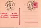 AP - Entier Postal - Carte Postale Avis De Changement D'adresse N° 14 - Chiffre Sur Lion Héraldique - 1,00 Fr Rose - NF - Adreswijziging