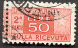 Pays : 247,1 (Italie : République) Yvert Et Tellier N° : CP   78 (o)  Moitié De Timbre Droite - Colis-postaux