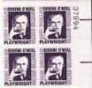 US Scott 1294 - Plate Block Of 4 Right Upper Plate # 37994 - 1 Dollar Eugene O´Neill Mint Never Hinged - Plattennummern