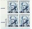 US Scott 1283B - Plate Block Of 4 Left Lower Plate # 39425 - George Washington 5 Cent Mint Never Hinged - Plattennummern